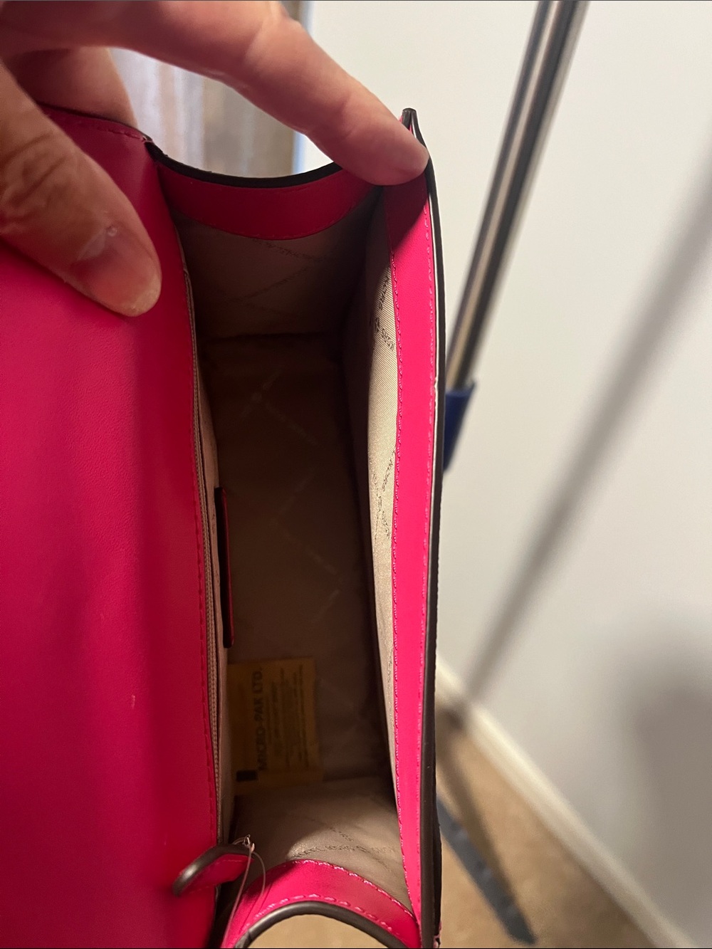 Michael Kors Hot Pink and White Zebra-Print Shoulder Bag - Picture 11 of 13